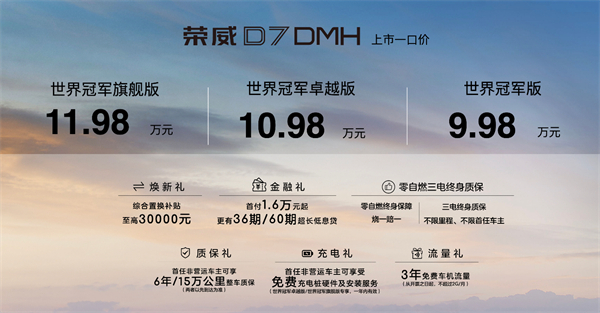 中國混動(dòng)問鼎世界之巔，榮威DMH雙車正式上市